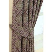 Homescapes Aztec Jacquard Curtain Tie Back Pair in Purple