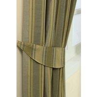 Homescapes Modern Stripe Jacquard Curtain Tie Back Pair in Gold