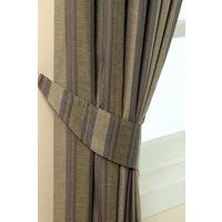 Homescapes Modern Stripe Jacquard Curtain Tie Back Pair in Grey