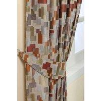 Homescapes Abstract Jacquard Curtain Tie Back Pair