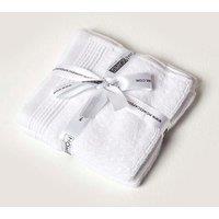 Homescapes Combed Egyptian Cotton Set of 2 Face Cloths 700 GSM in White