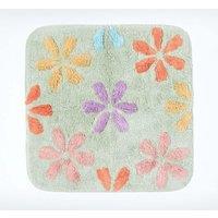 Homescapes Floral Multi Colour Cotton Shower Mat