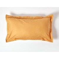 Homescapes Egyptian Cotton Oxford Pillowcase 200 TC, King Size in Mustard