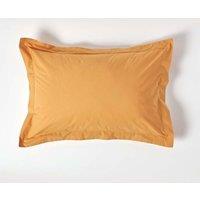 Homescapes Egyptian Cotton Oxford Pillowcase 200 TC, Standard Size in Mustard