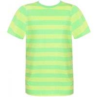 I Love Fancy Dress Green & Yellow Striped Retro T-Shirt | Size: 2XL