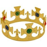 I Love Fancy Dress Gold Crown with Jewels | Size: 1 Pack