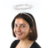 I Love Fancy Dress Feathered White Angel Halo Headband Accessory | Size: 1 Pack