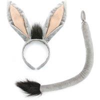 I Love Fancy Dress Donkey Ears & Tail Set in Grey | Size: 1 Pack