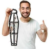 I Love Fancy Dress Hanging Skeleton in Coffin - Halloween Decoration
