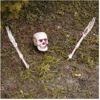I Love Fancy Dress 3 Piece Groundbreaking Skeleton Halloween Decoration in White
