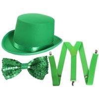 I Love Fancy Dress Silver 18" Hanging Skeleton Prop in Green | Size: 1 Pack