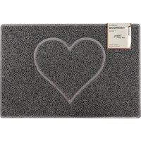 Oseasons Heart Embossed Doormat in Grey | Size: 40 cm x 60 cm