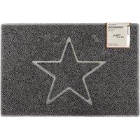 Oseasons Star Embossed Doormat in Grey | Size: 40 cm x 60 cm