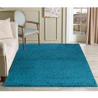 Desire Rugs Modern Elegant Soft Shaggy Rug for Living Rooms - Stylish Area Rugs in Teal | Size: 60 cm x 110 cm