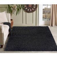 Desire Rugs Modern Elegant Soft Shaggy Rug for Living Rooms - Stylish Area Rugs in Charcoal | Size: 60 cm x 110 cm