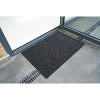 Desire Rugs Non Slip Coir Style Heavy Duty Rubber Back Door Mats in Dark Grey | Size: 50 cm x 80 cm