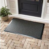 Desire Rugs Non Slip Dirt Trapper Rubber Edged PVC Barrier Door Entrance Mats in Beige | Size: 50 cm x 80 cm