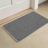 Desire Rugs Eden Non Slip Washable Dirt Trapper Indoor Doormat - Kitchen Mats - Floor Mats in Grey | Size: 57 cm x 120 cm