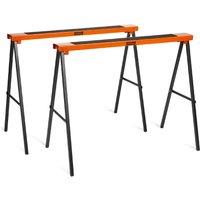 VonHaus Twin Pack Saw Horses in Black