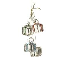 Garden Greatness Set Of 3 Hanging Glass Presents Tree Decor in Clear | Size: 1 Pack