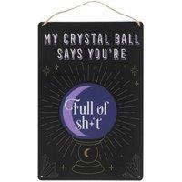KDMD My Crystal Ball Says... Metal Sign in Black