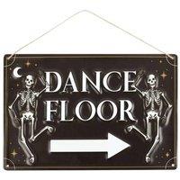 KDMD Dance Floor Hanging Metal Sign in Chocolate