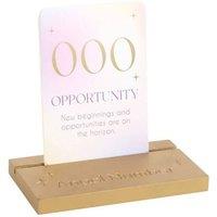 KDMD Angel Number Affirmation Cards with Wooden Stand in Pink