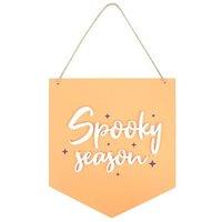 KDMD Orange Spooky Season Hanging Sign