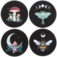 KDMD Dark Forest Coaster Set in Black