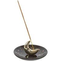 KDMD Gold Crescent Moon Incense Stick Holder