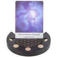 KDMD Black Flower of Life Crescent Moon Tarot Card Stand