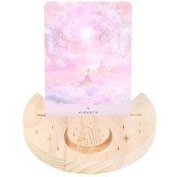 KDMD Natural Crystal Crescent Moon Tarot Card Stand in Peach
