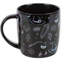 KDMD Crystal Witch Print Mug in Black
