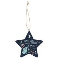 KDMD Love You to the Stars & Back Hare Hanging Decoration in Blue