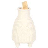 KDMD Cream Ribbed Palo Santo Burner