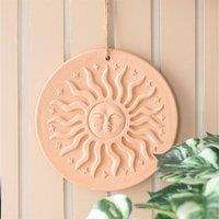 Garden Greatness Hanging Terracotta Sun Garden Wall Plaque | Size: 1 Pack