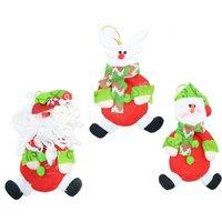 Shatchi 3 Handmade Novelty Christmas Tree Hanging Decoration