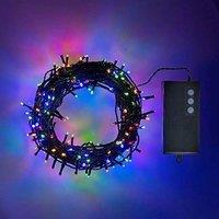 Shatchi 100 Multicolour LEDs Battery Operated Fairy Lights Waterproof 8 Changing Modes Timer Christmas Decorations