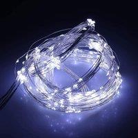 Shatchi 40 LED/4m Fairy String Lights Silver Wire Battery Operated Cool White LEDs Twinkle Waterproof Lights for Decoration