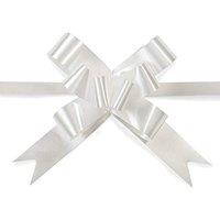 Shatchi 30pcs White 30mm/3cm Pull Bows Gift Wrap & Hampers
