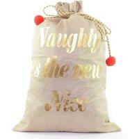 Shatchi Large Premium Hessian Santa Sack Brown Stocking Bag Christmas Gifts Bag 72x50cm | Size: 72x50 cm