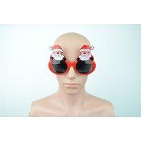 Shatchi Santa Novelty Glasses Novelty Christmas Fancy Dress up Costume Accessories Xmas Party in Red
