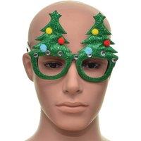 Shatchi Novelty Glitter Green Christmas Tree Props Photo Booth Accessories Stocking Fillers