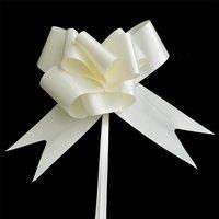 Shatchi 10pcs Ivory 30mm/3cm Pull Bows Gift Wrap & Hampers in Off-White