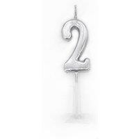 Shatchi Silver 2 Number Candle Birthday Anniversary Party Cake Decorations Topper