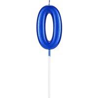 Shatchi Blue 0 Number Candle Birthday Anniversary Party Cake Decorations Topper