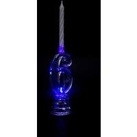 Shatchi Birthday Candle Number 6 Flashing Colour Changing with 4 Candle Cake Decoration