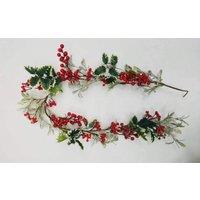 Shatchi 1.5m Natural Looking Artificial Leaves, Berries & Flowers Garland