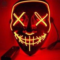 Shatchi Halloween LED Stitched Purge Mask - ORANGE