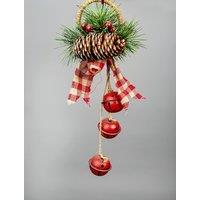 Shatchi Christmas hanging decoration 27 CM Red rusty bells